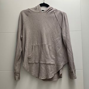 TNA waffle knit hooded long sleeve